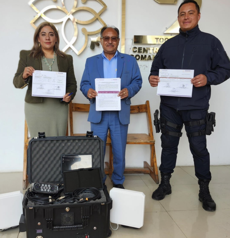 Recibe Tocatlán capacitación de la SSC  y tecnología para fortalecer la seguridad 